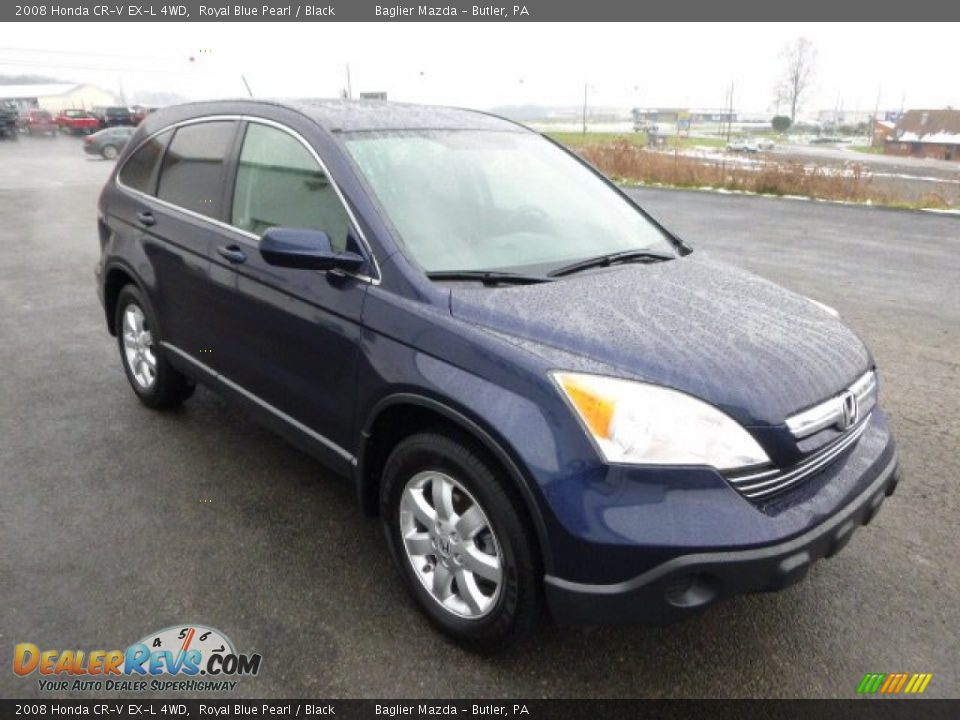2008 Honda CR-V EX-L 4WD Royal Blue Pearl / Black Photo #4