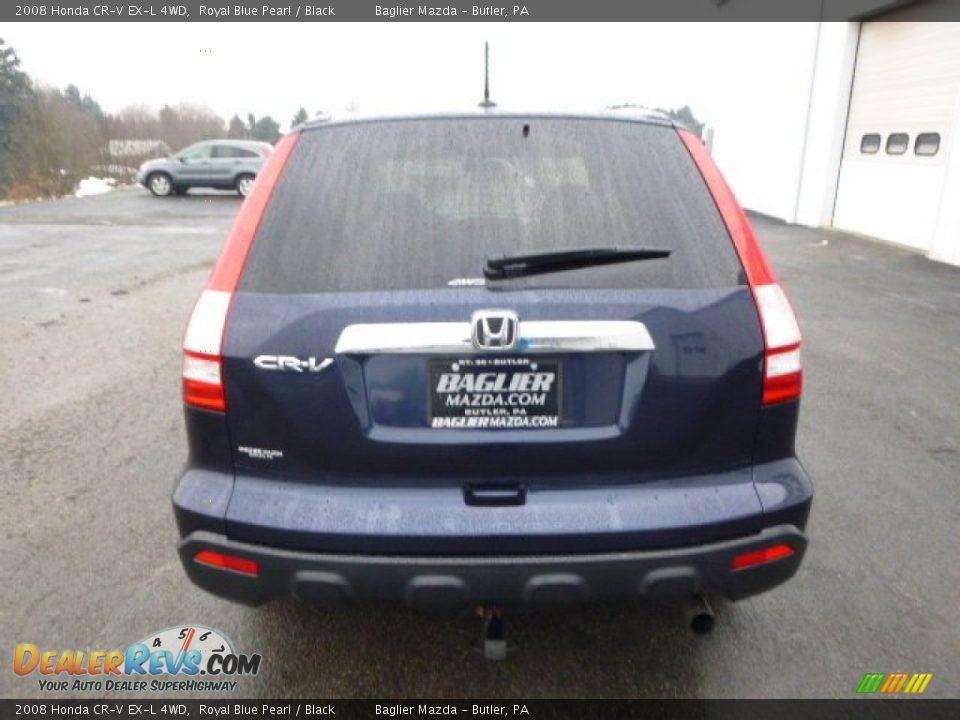 2008 Honda CR-V EX-L 4WD Royal Blue Pearl / Black Photo #7