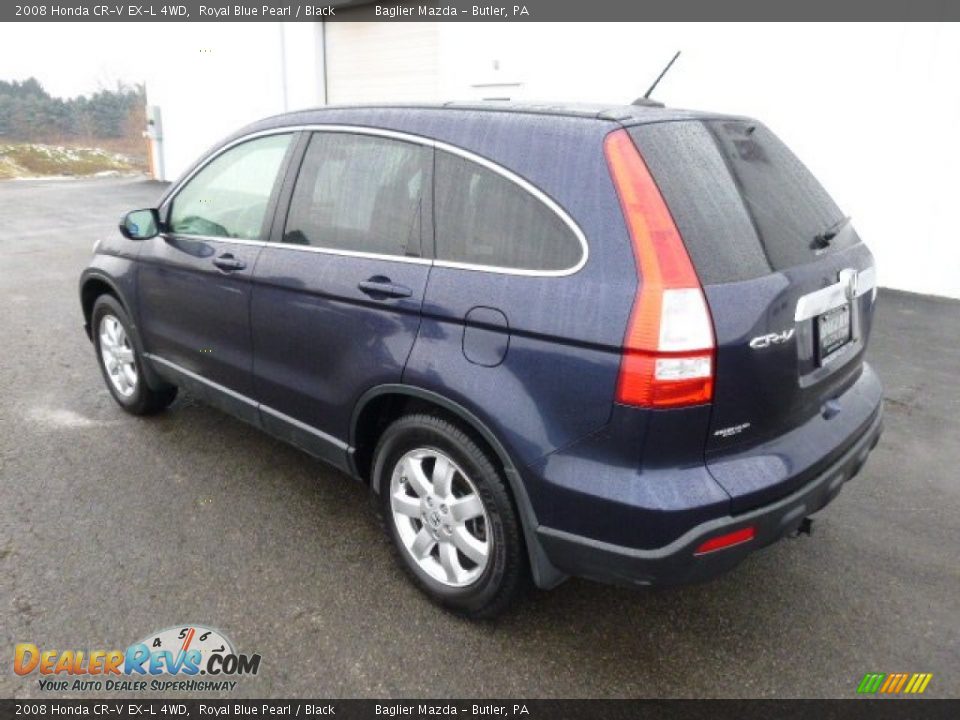 2008 Honda CR-V EX-L 4WD Royal Blue Pearl / Black Photo #8
