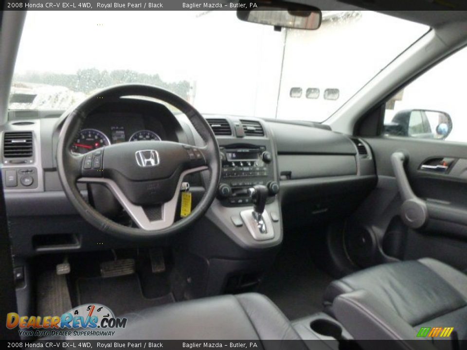 2008 Honda CR-V EX-L 4WD Royal Blue Pearl / Black Photo #14