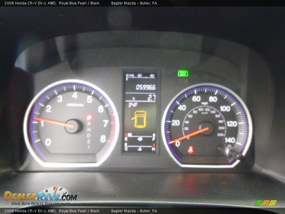 2008 Honda CR-V EX-L 4WD Royal Blue Pearl / Black Photo #24