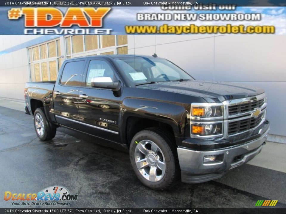 2014 Chevrolet Silverado 1500 LTZ Z71 Crew Cab 4x4 Black / Jet Black Photo #1