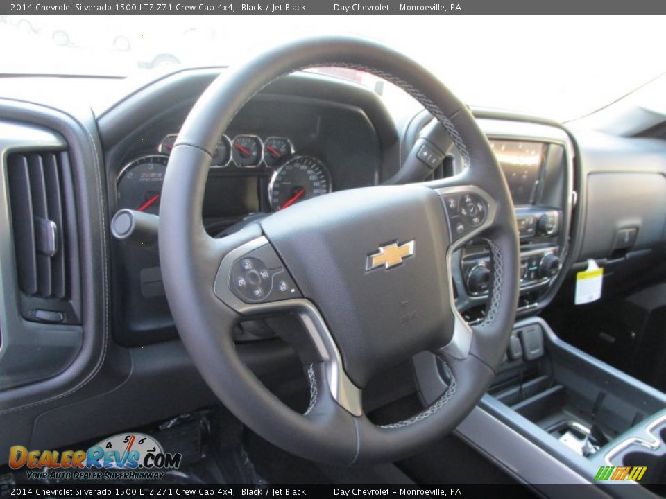 2014 Chevrolet Silverado 1500 LTZ Z71 Crew Cab 4x4 Black / Jet Black Photo #14