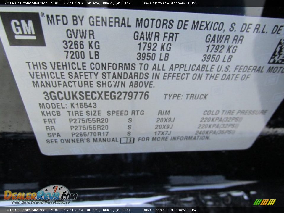 2014 Chevrolet Silverado 1500 LTZ Z71 Crew Cab 4x4 Black / Jet Black Photo #19