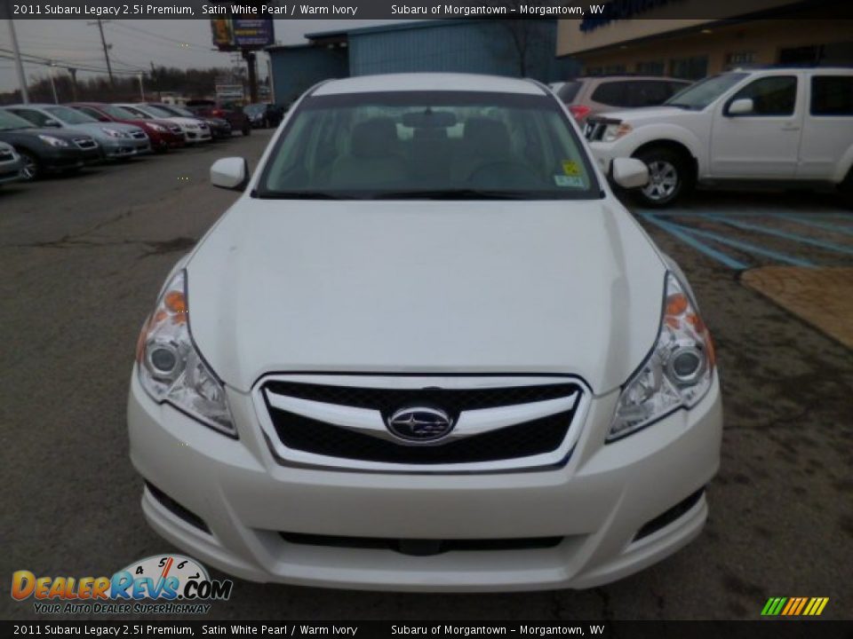 2011 Subaru Legacy 2.5i Premium Satin White Pearl / Warm Ivory Photo #2