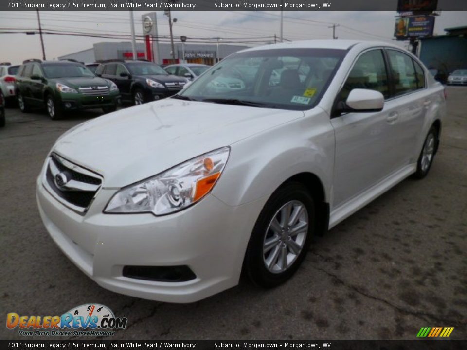 2011 Subaru Legacy 2.5i Premium Satin White Pearl / Warm Ivory Photo #3