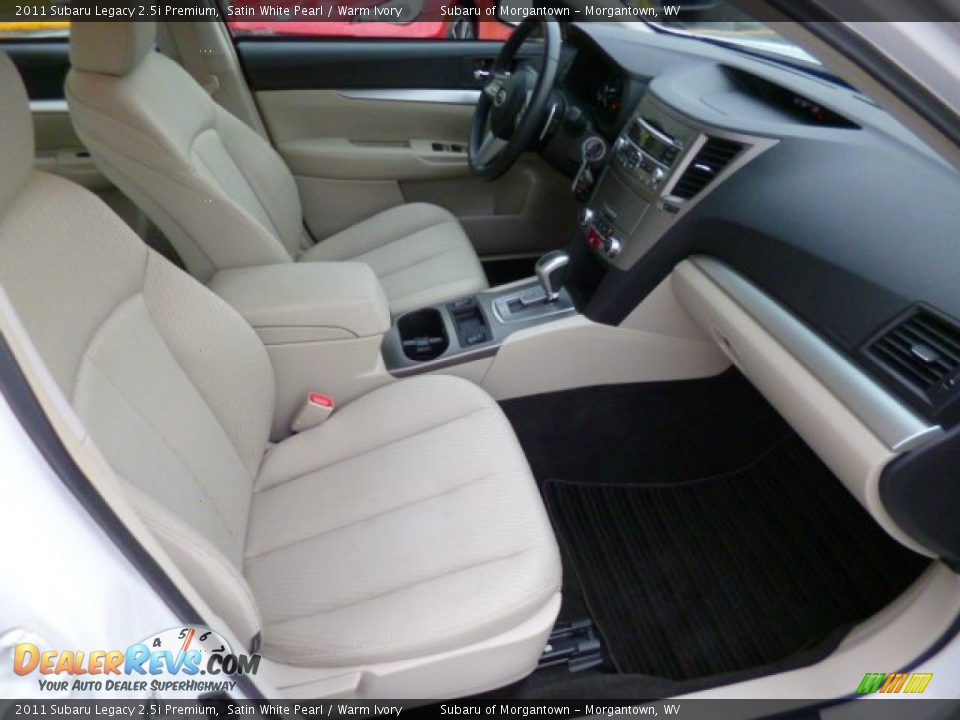 2011 Subaru Legacy 2.5i Premium Satin White Pearl / Warm Ivory Photo #4
