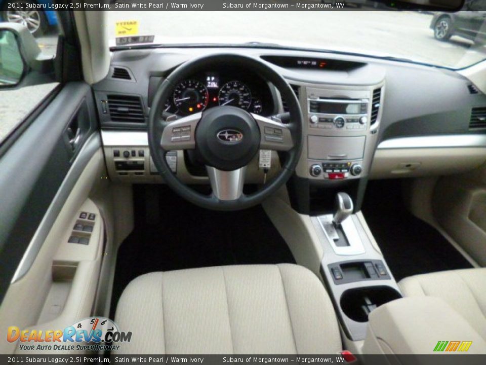 2011 Subaru Legacy 2.5i Premium Satin White Pearl / Warm Ivory Photo #6
