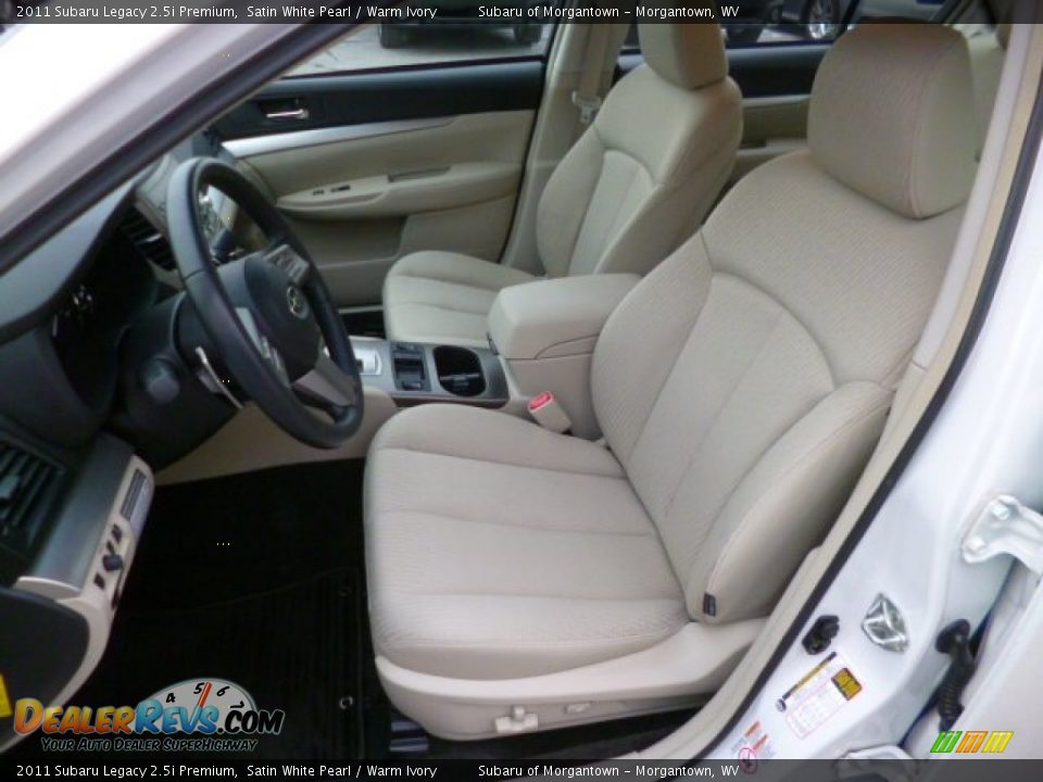 2011 Subaru Legacy 2.5i Premium Satin White Pearl / Warm Ivory Photo #7
