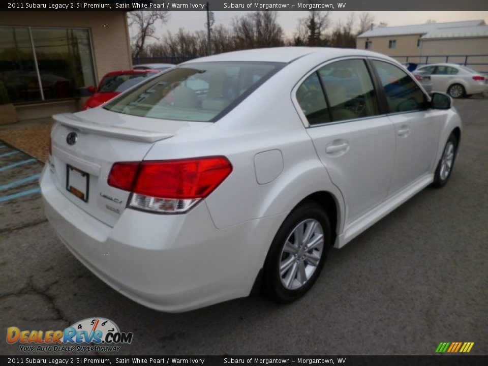 2011 Subaru Legacy 2.5i Premium Satin White Pearl / Warm Ivory Photo #11