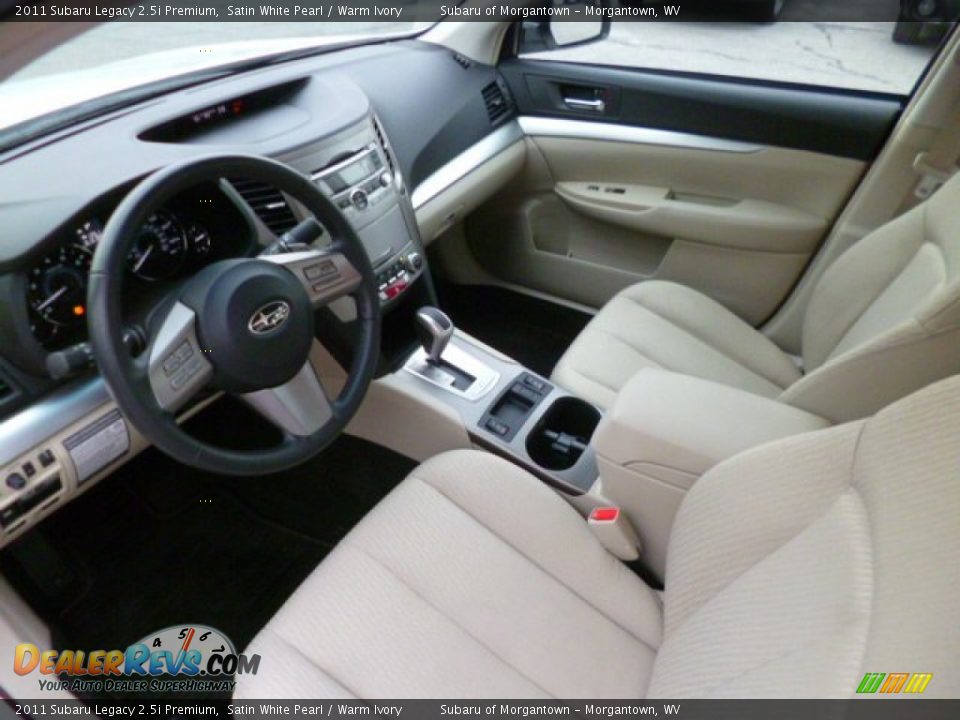 2011 Subaru Legacy 2.5i Premium Satin White Pearl / Warm Ivory Photo #15