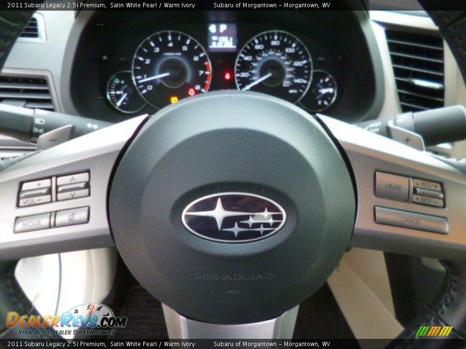 2011 Subaru Legacy 2.5i Premium Satin White Pearl / Warm Ivory Photo #17