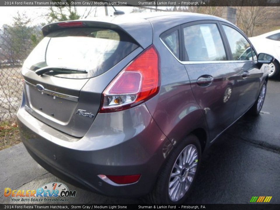 2014 Ford Fiesta Titanium Hatchback Storm Gray / Medium Light Stone Photo #2