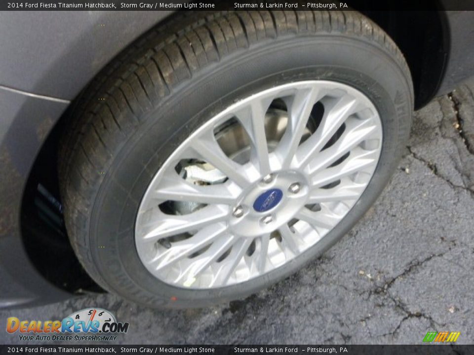 2014 Ford Fiesta Titanium Hatchback Storm Gray / Medium Light Stone Photo #6