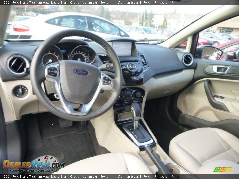 Medium Light Stone Interior - 2014 Ford Fiesta Titanium Hatchback Photo #9