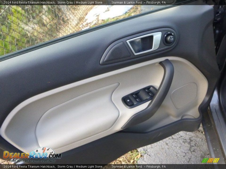 2014 Ford Fiesta Titanium Hatchback Storm Gray / Medium Light Stone Photo #10