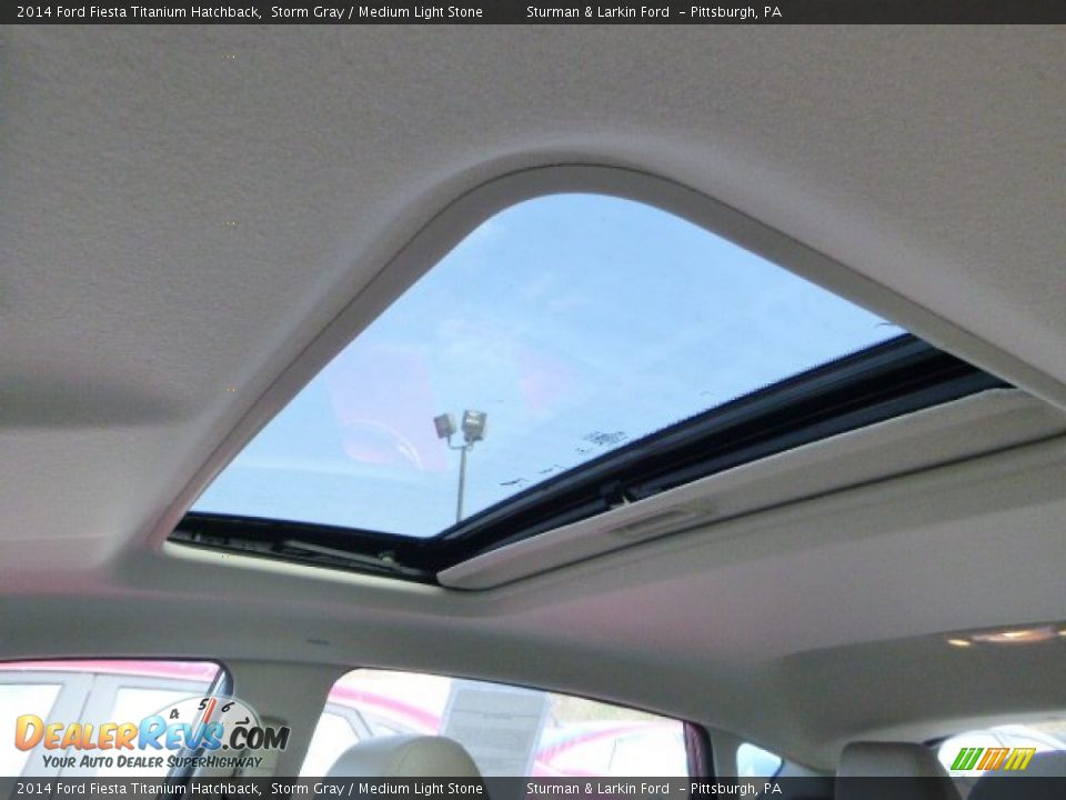 2014 Ford Fiesta Titanium Hatchback Storm Gray / Medium Light Stone Photo #11