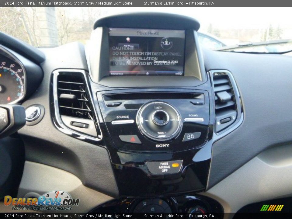 2014 Ford Fiesta Titanium Hatchback Storm Gray / Medium Light Stone Photo #12