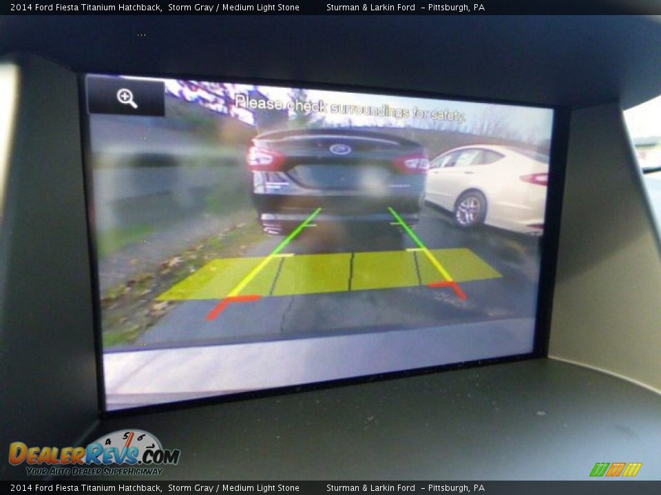 2014 Ford Fiesta Titanium Hatchback Storm Gray / Medium Light Stone Photo #15