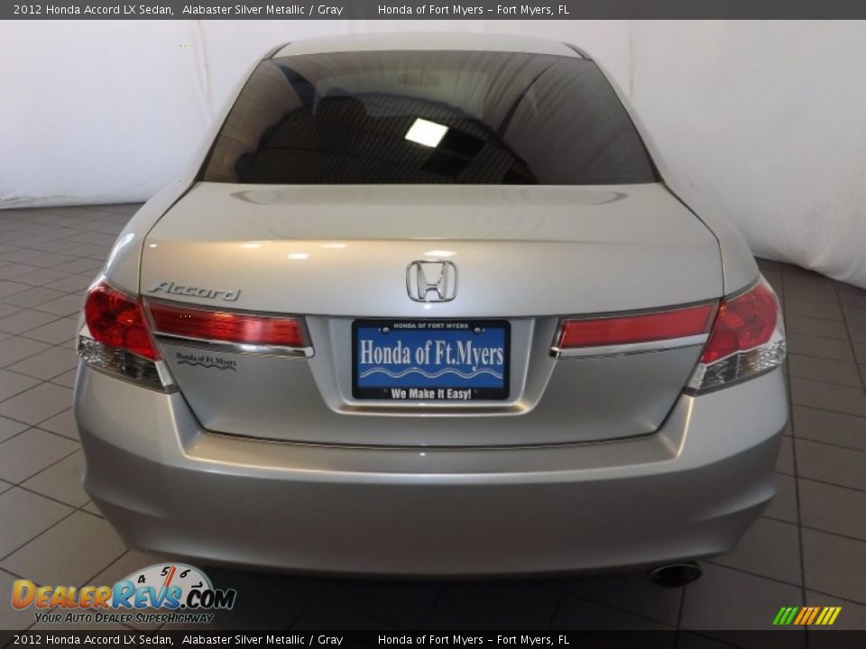 2012 Honda Accord LX Sedan Alabaster Silver Metallic / Gray Photo #8