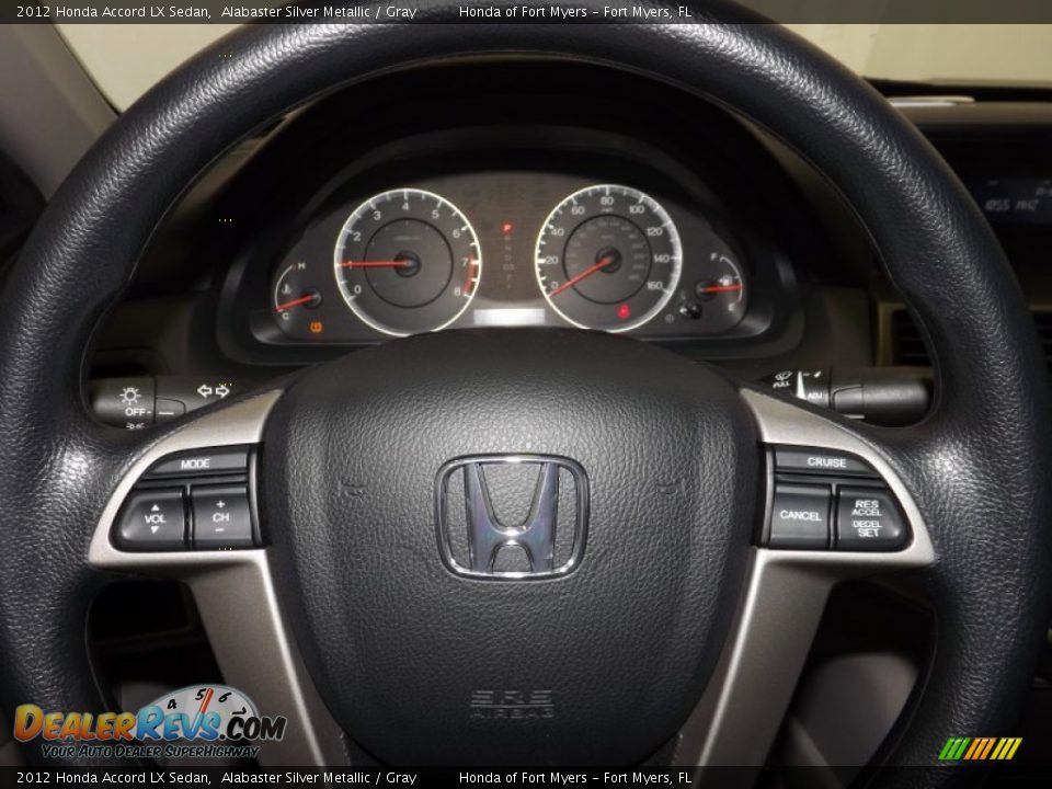 2012 Honda Accord LX Sedan Alabaster Silver Metallic / Gray Photo #18