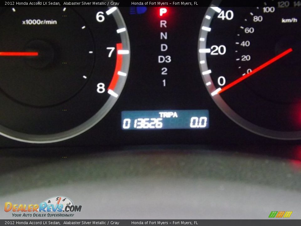 2012 Honda Accord LX Sedan Alabaster Silver Metallic / Gray Photo #19