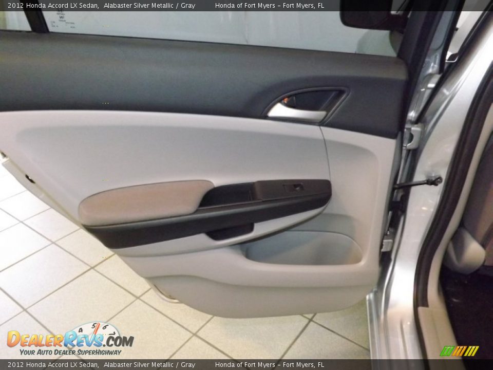 2012 Honda Accord LX Sedan Alabaster Silver Metallic / Gray Photo #22