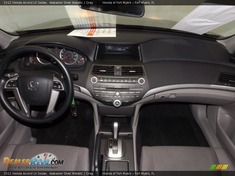 2012 Honda Accord LX Sedan Alabaster Silver Metallic / Gray Photo #28