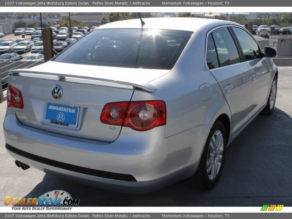 2007 Volkswagen Jetta Wolfsburg Edition Sedan Reflex Silver Metallic / Anthracite Photo #9