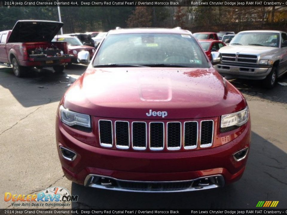 2014 Jeep Grand Cherokee Overland 4x4 Deep Cherry Red Crystal Pearl / Overland Morocco Black Photo #3