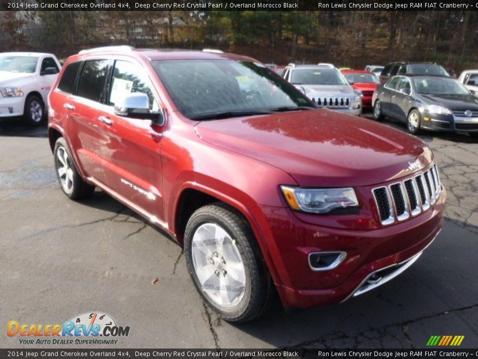 2014 Jeep Grand Cherokee Overland 4x4 Deep Cherry Red Crystal Pearl / Overland Morocco Black Photo #4