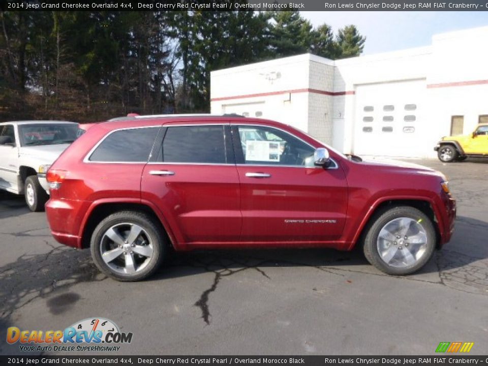2014 Jeep Grand Cherokee Overland 4x4 Deep Cherry Red Crystal Pearl / Overland Morocco Black Photo #5