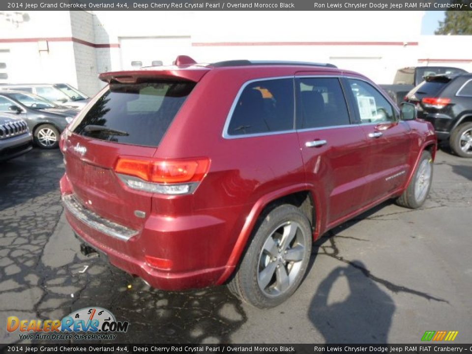 2014 Jeep Grand Cherokee Overland 4x4 Deep Cherry Red Crystal Pearl / Overland Morocco Black Photo #6