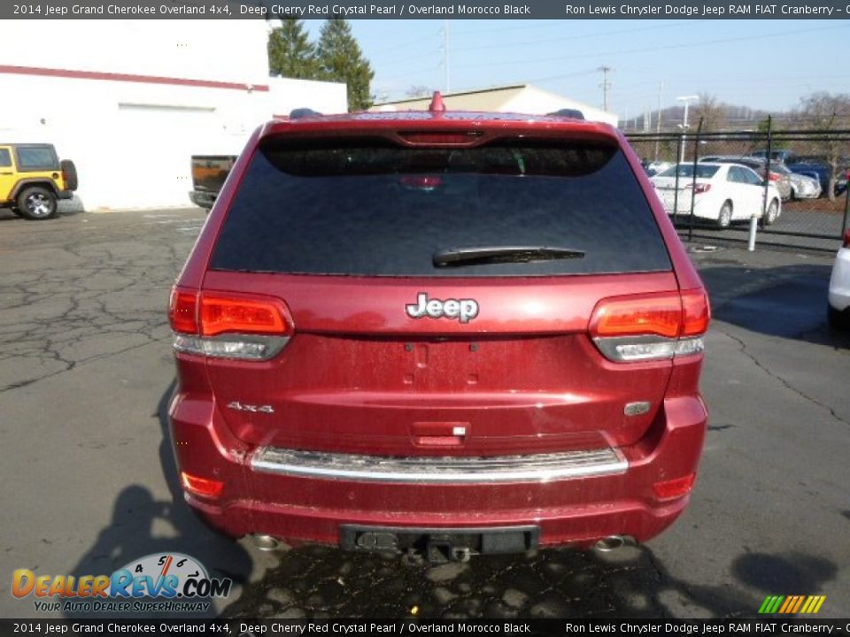 2014 Jeep Grand Cherokee Overland 4x4 Deep Cherry Red Crystal Pearl / Overland Morocco Black Photo #7