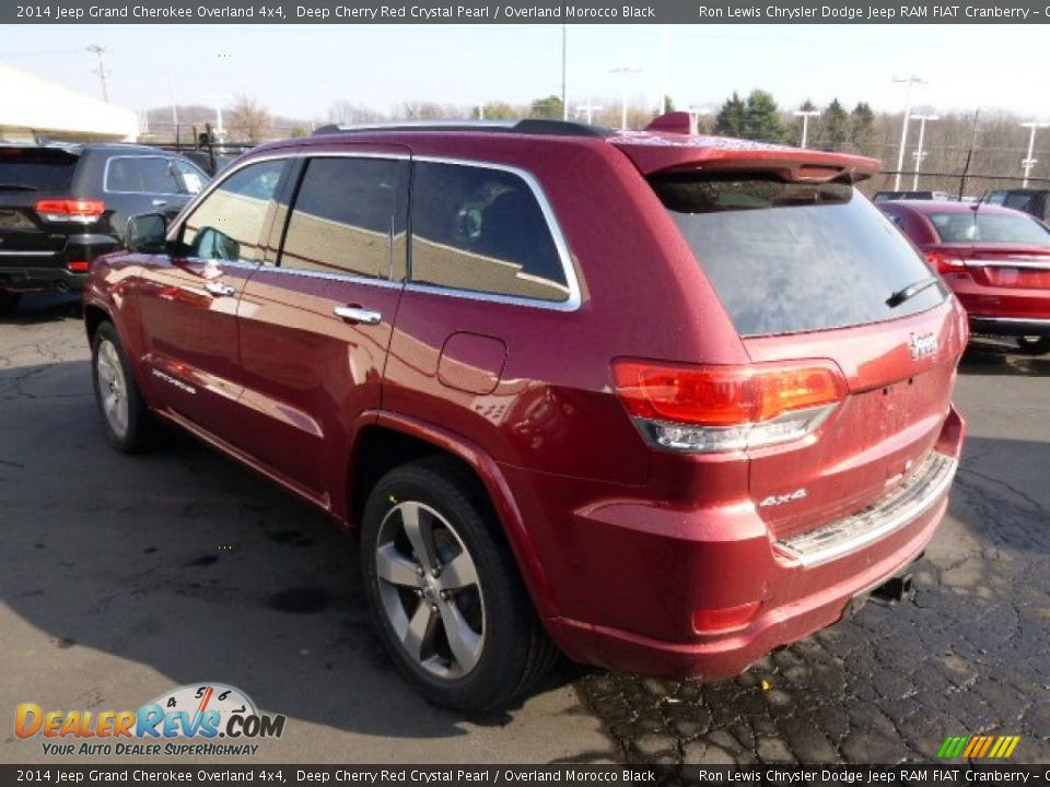 2014 Jeep Grand Cherokee Overland 4x4 Deep Cherry Red Crystal Pearl / Overland Morocco Black Photo #8