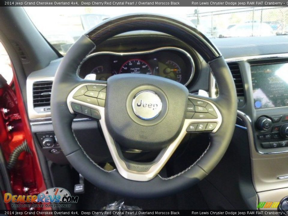 2014 Jeep Grand Cherokee Overland 4x4 Deep Cherry Red Crystal Pearl / Overland Morocco Black Photo #19