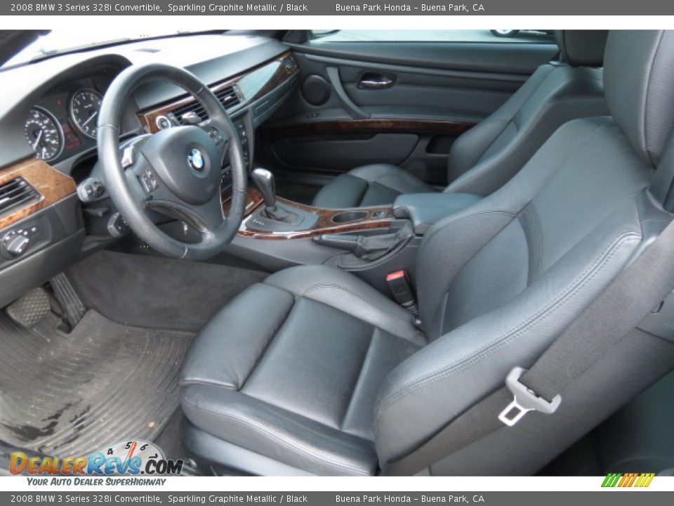 2008 BMW 3 Series 328i Convertible Sparkling Graphite Metallic / Black Photo #4