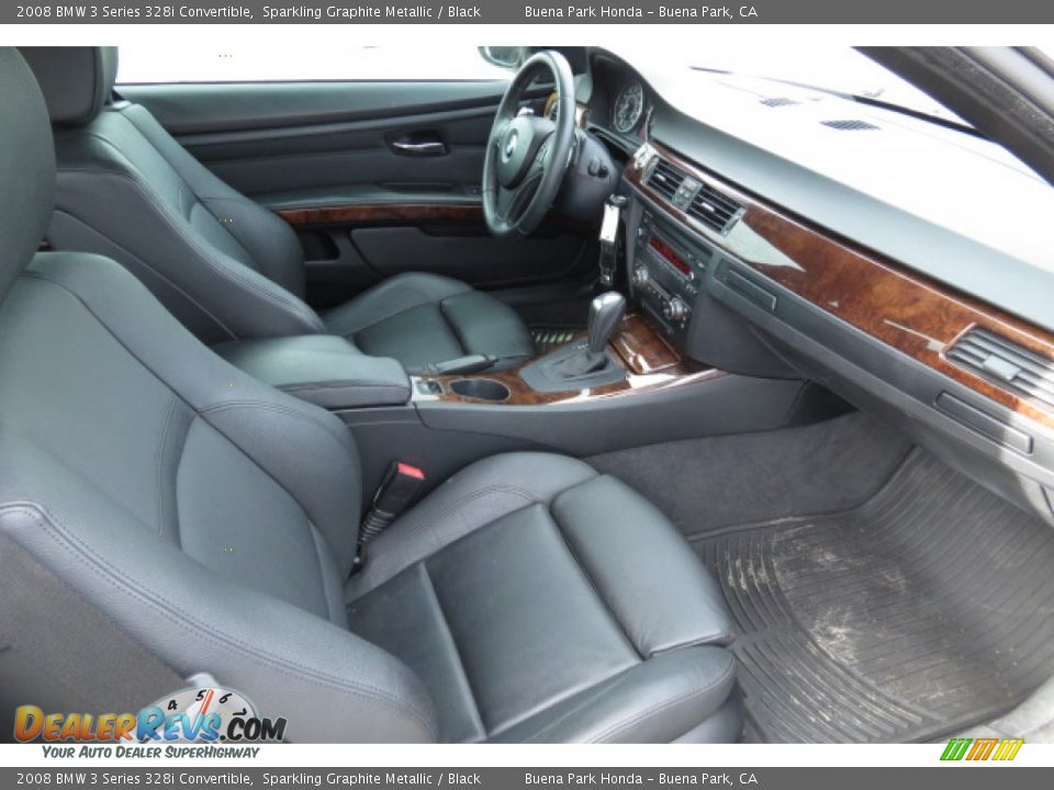 2008 BMW 3 Series 328i Convertible Sparkling Graphite Metallic / Black Photo #6