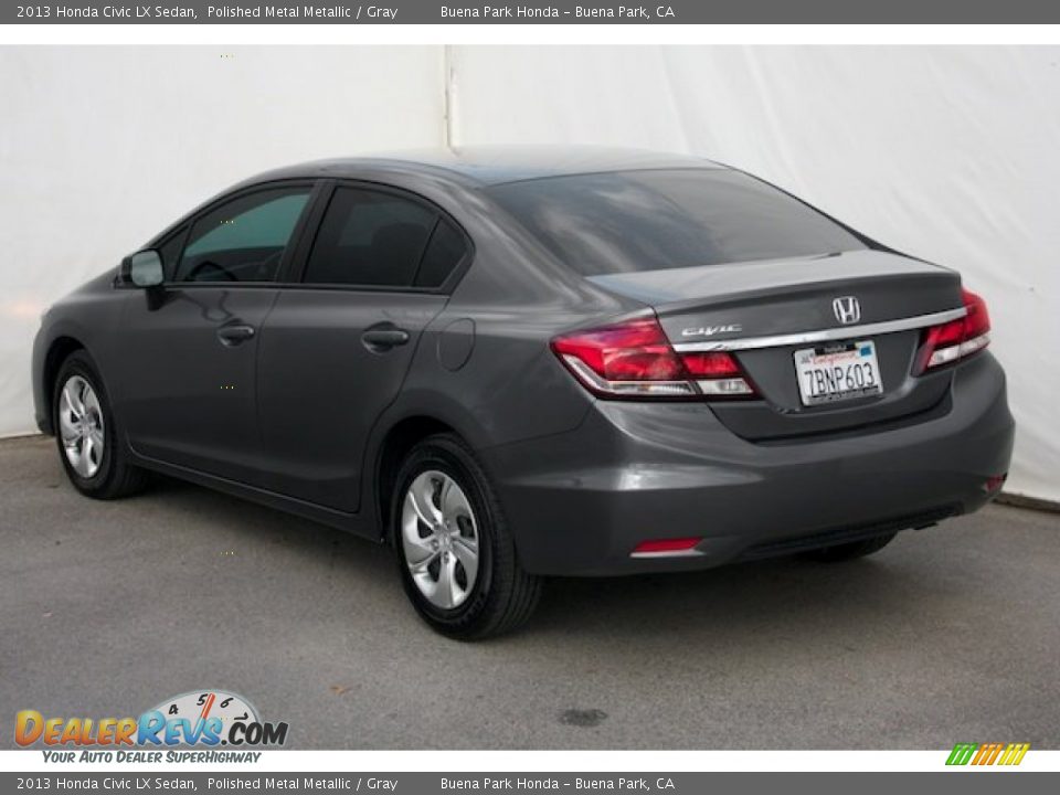 2013 Honda Civic LX Sedan Polished Metal Metallic / Gray Photo #2
