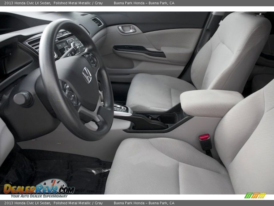 2013 Honda Civic LX Sedan Polished Metal Metallic / Gray Photo #3
