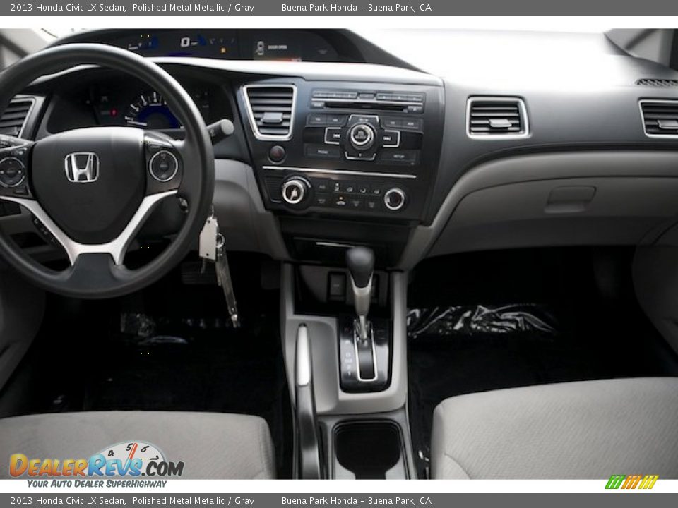 2013 Honda Civic LX Sedan Polished Metal Metallic / Gray Photo #5