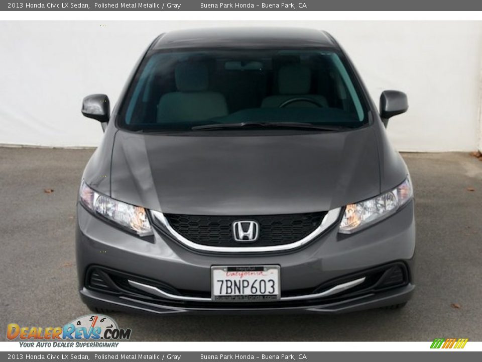 2013 Honda Civic LX Sedan Polished Metal Metallic / Gray Photo #8