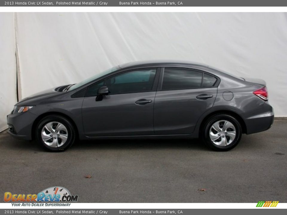 2013 Honda Civic LX Sedan Polished Metal Metallic / Gray Photo #9