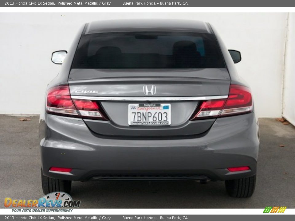 2013 Honda Civic LX Sedan Polished Metal Metallic / Gray Photo #10