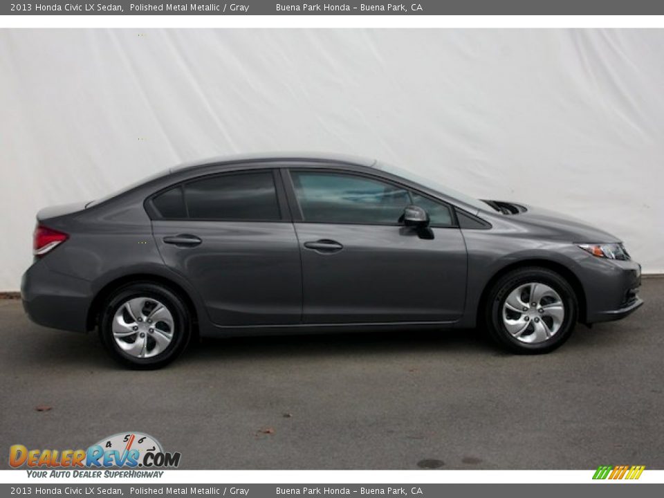 2013 Honda Civic LX Sedan Polished Metal Metallic / Gray Photo #11