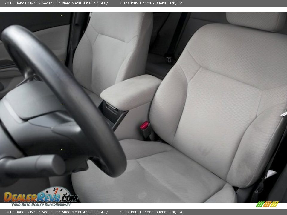 2013 Honda Civic LX Sedan Polished Metal Metallic / Gray Photo #13