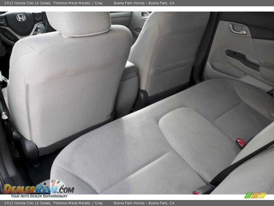 2013 Honda Civic LX Sedan Polished Metal Metallic / Gray Photo #14