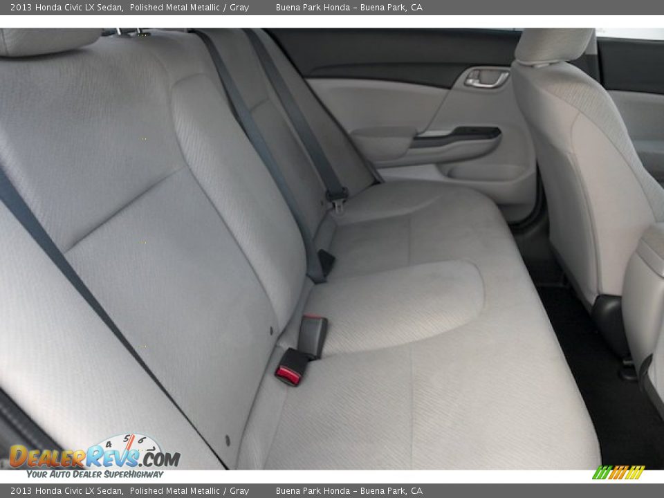 2013 Honda Civic LX Sedan Polished Metal Metallic / Gray Photo #16