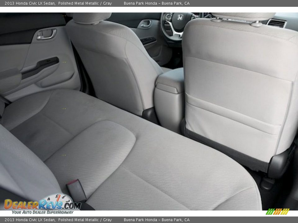 2013 Honda Civic LX Sedan Polished Metal Metallic / Gray Photo #17