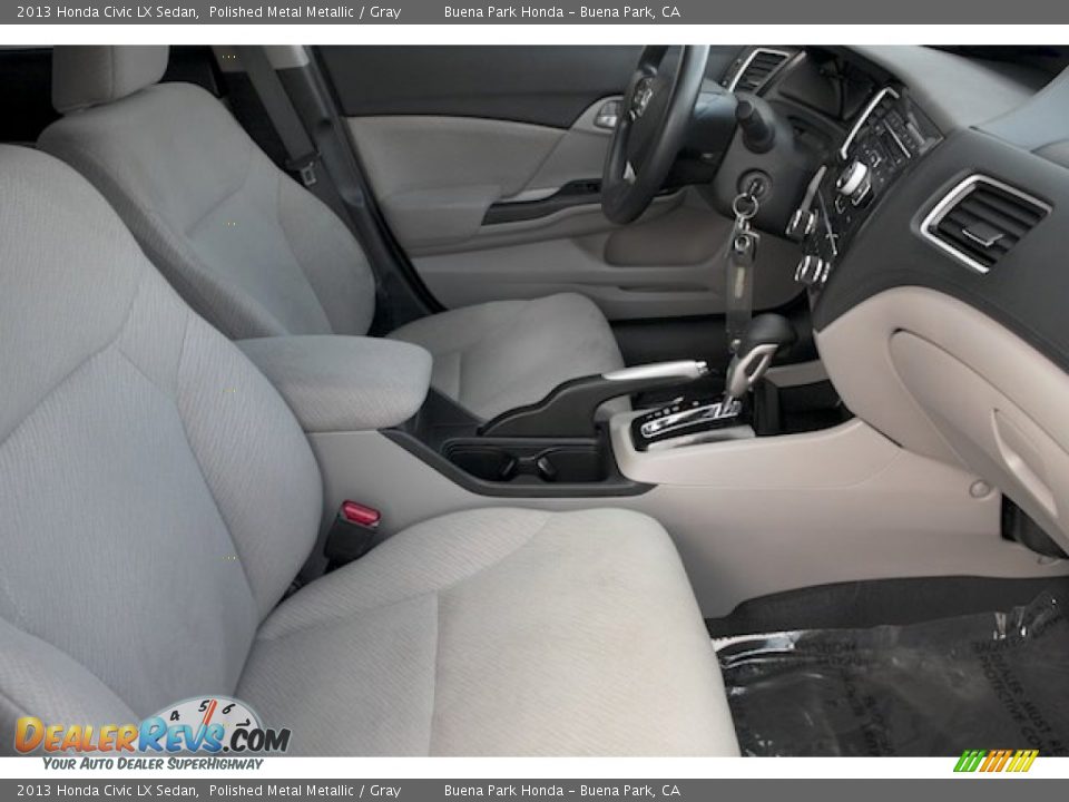 2013 Honda Civic LX Sedan Polished Metal Metallic / Gray Photo #19